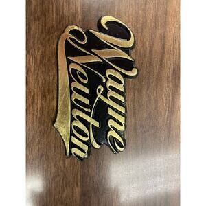 Wayne Newton Gold & Black Magnet – Retro Vegas Memorabilia – Bold Typography
